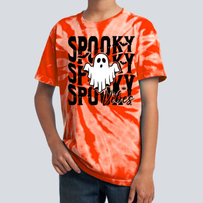 Youth Tie-Dye T-Shirt - Fall - Spooky Vibes Thumbnail