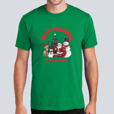 Adult T-Shirt - Winter - Happy Holidays Red Thumbnail