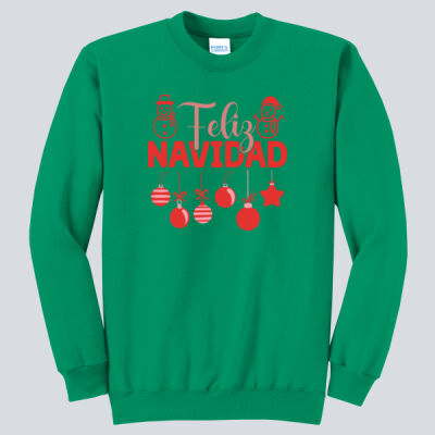 Adult Crewneck - Winter - Feliz Navidad Red Thumbnail