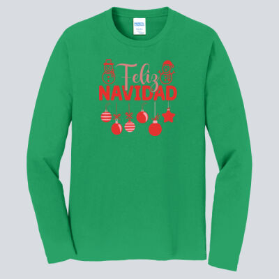 Adult Long Sleeve Shirt - Winter - Feliz Navidad Red Thumbnail